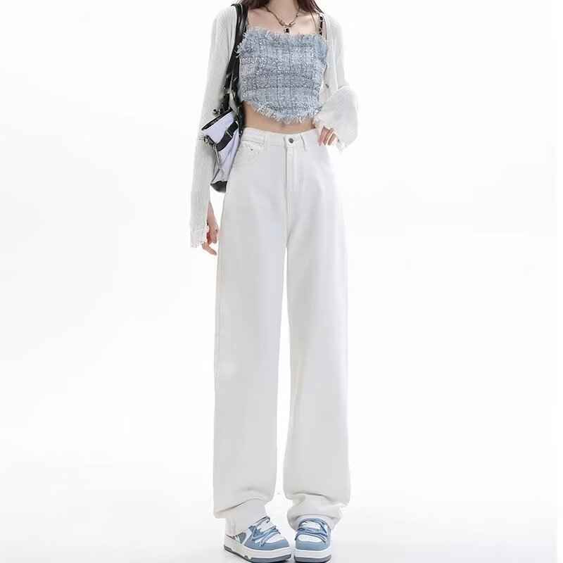 High-Waist Straight-Leg Jeans