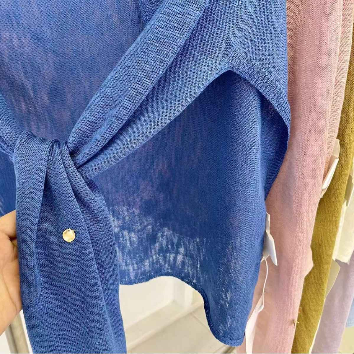 Wool Shawl Solid-color Outerwear For Women Relaxed-fit Vest Empty