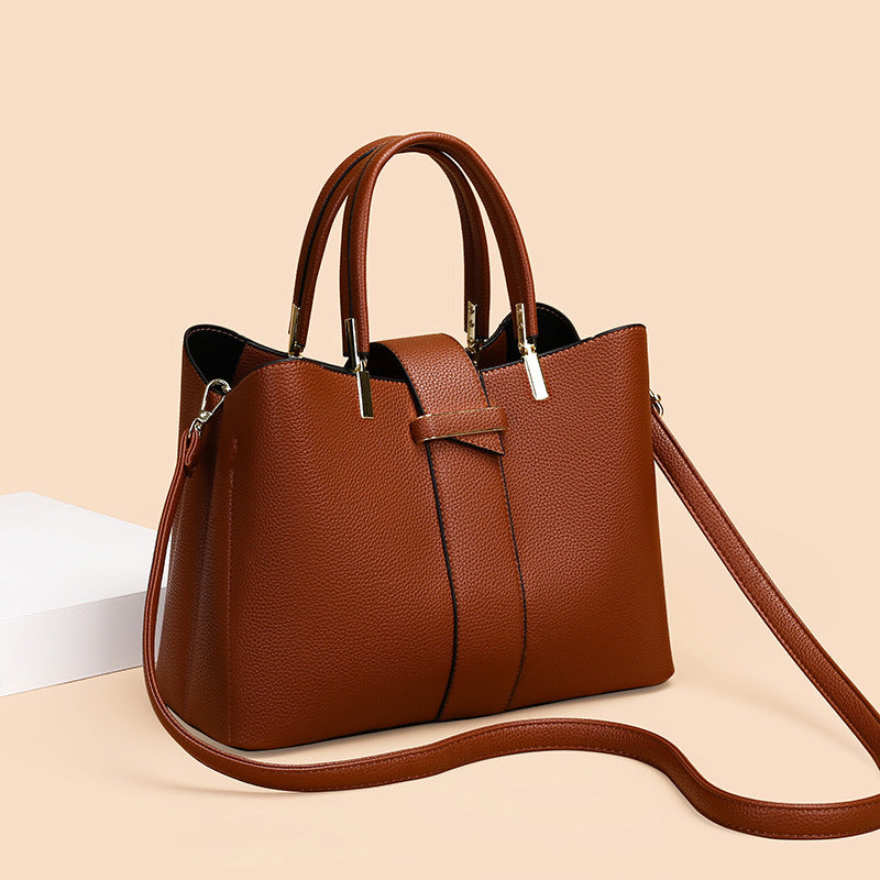 Retro Bucket Crossbody Handbag – Soft Polyester Everyday Bag