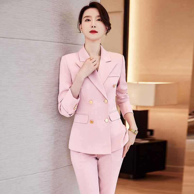 British-Style Formal Suit Set — Blazer & Trousers, 4 Colours, S–4XL