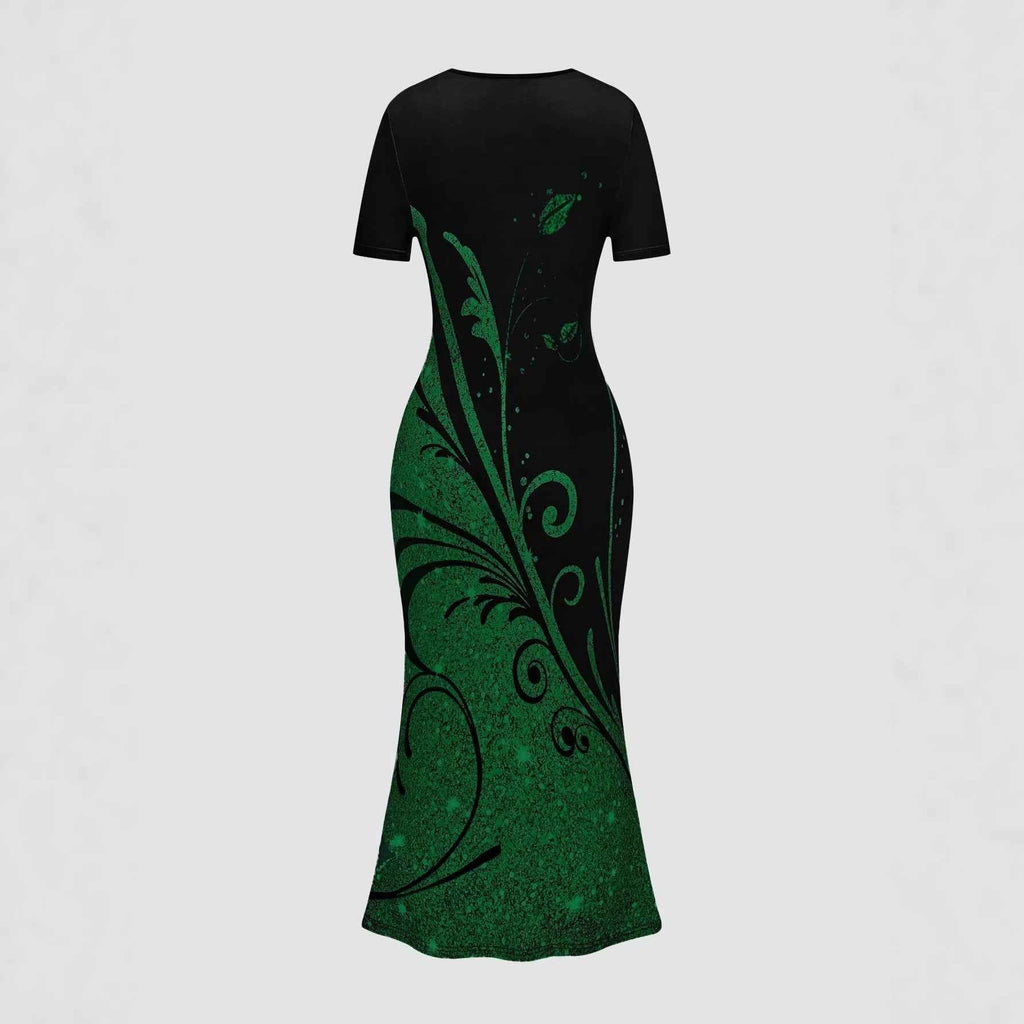Women's Floral Short-Sleeve Sheath Midi Dress — 4 Colours