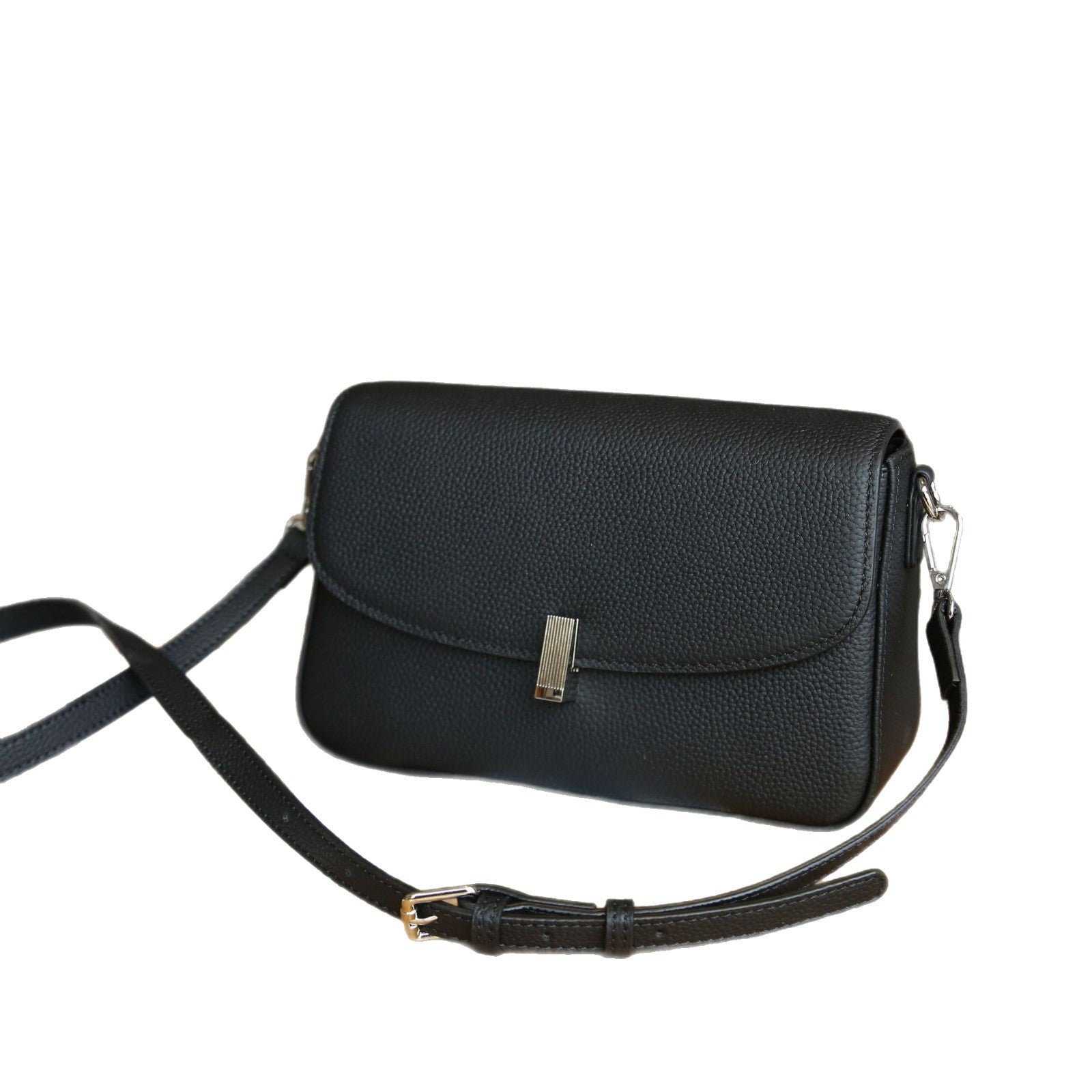 Full-Grain Cowhide Leather Box Crossbody Bag – Urban Minimalist Style