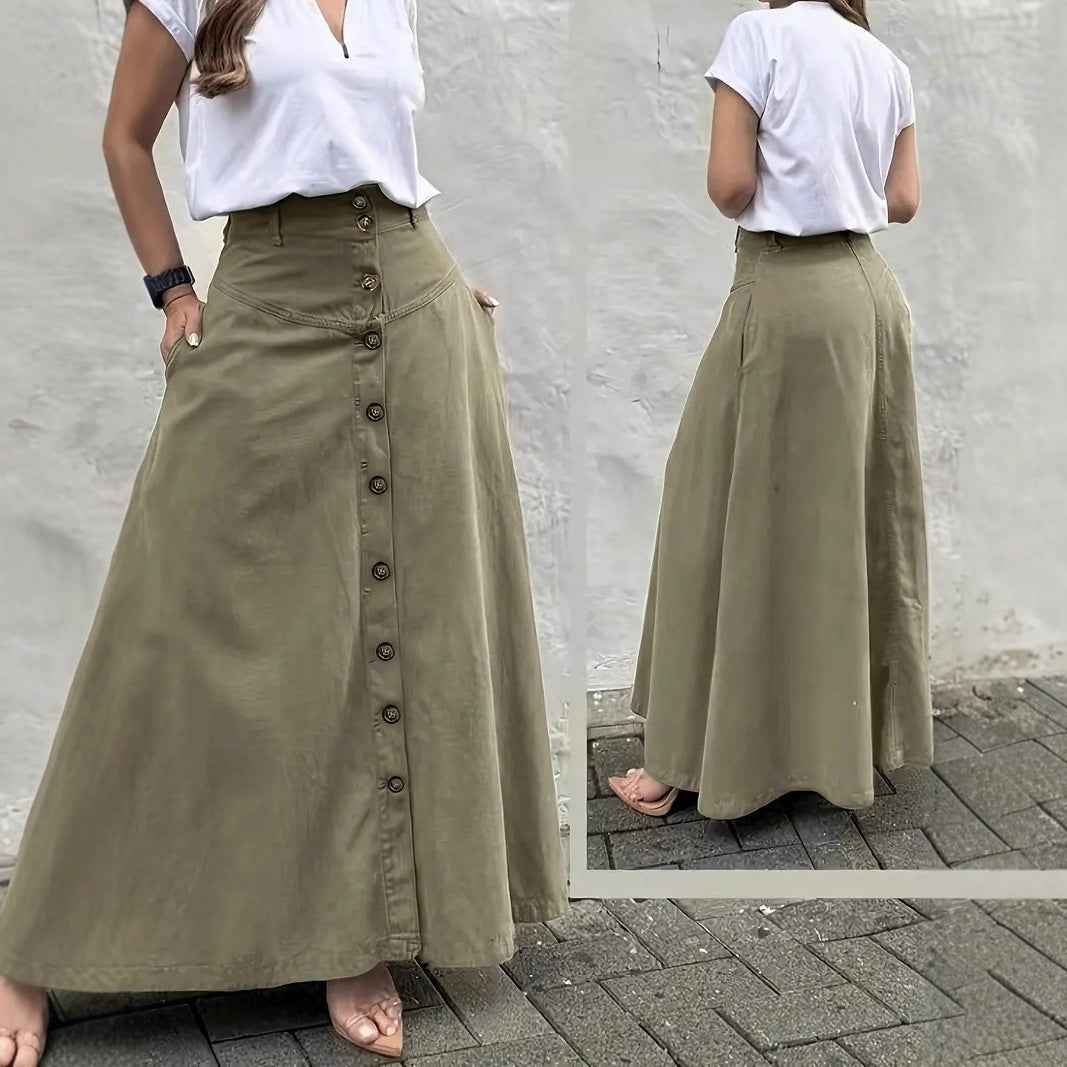 Women's High-Waist A-Line Skirt — 4 Colours, S–2XL