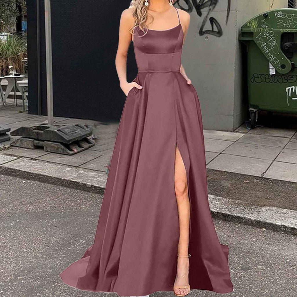 European And American Bridesmaid Dress, Long Style, Figure-flattering, Off-the-shoulder Design