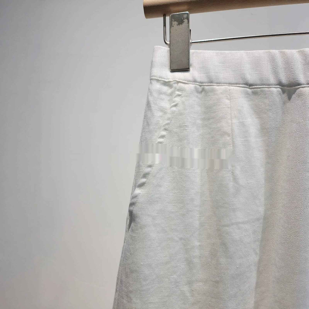 High-waisted Slimming Linen Straight Skirt For Women