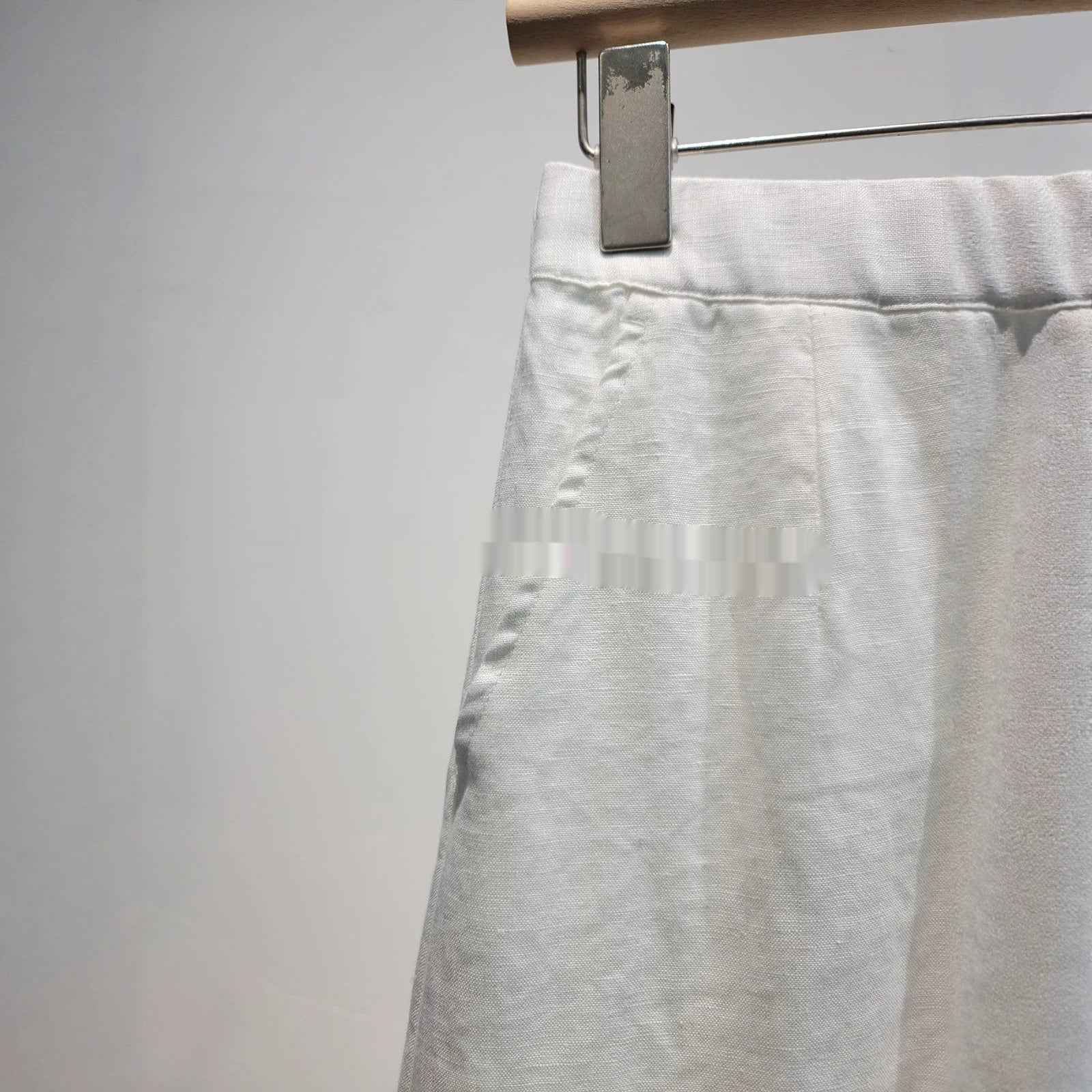 High-waisted Slimming Linen Straight Skirt For Women