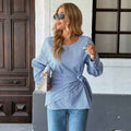 Cinched-waist Lace-up Short-length Long-sleeve