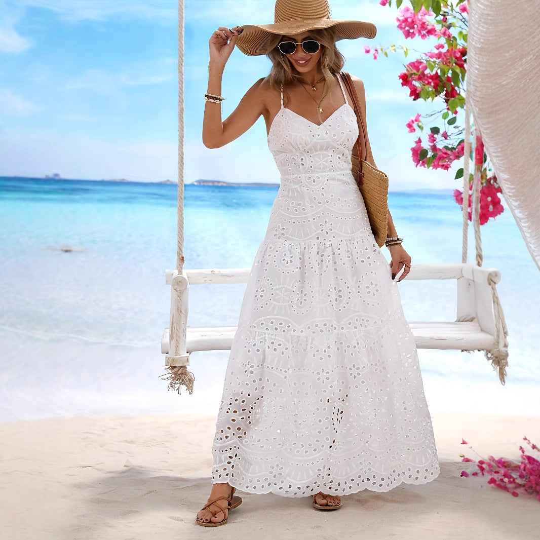Women's Elegant Lace Sleeveless Slip Dress