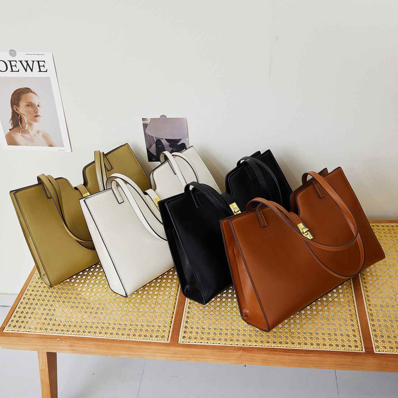 Urban Minimalist Tote Bag — Large Capacity with Double Straps
