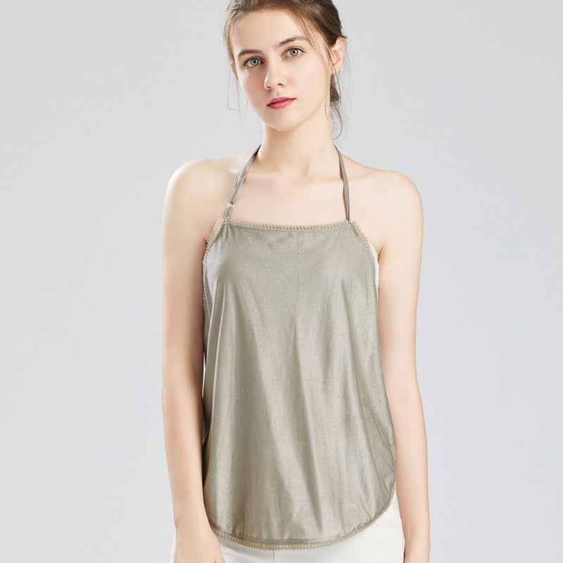 Womens Silver-fiber Camisole With Straps