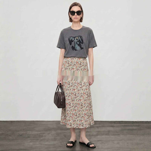 Classic Floral A-Line Skirt For Women