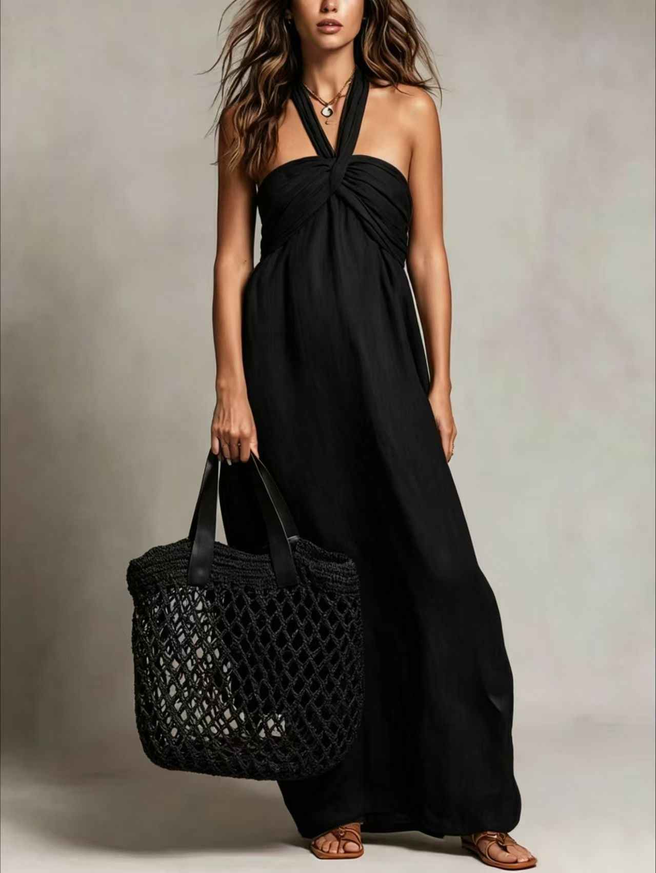 Womens Relaxed-fit Beach Vacation Dress