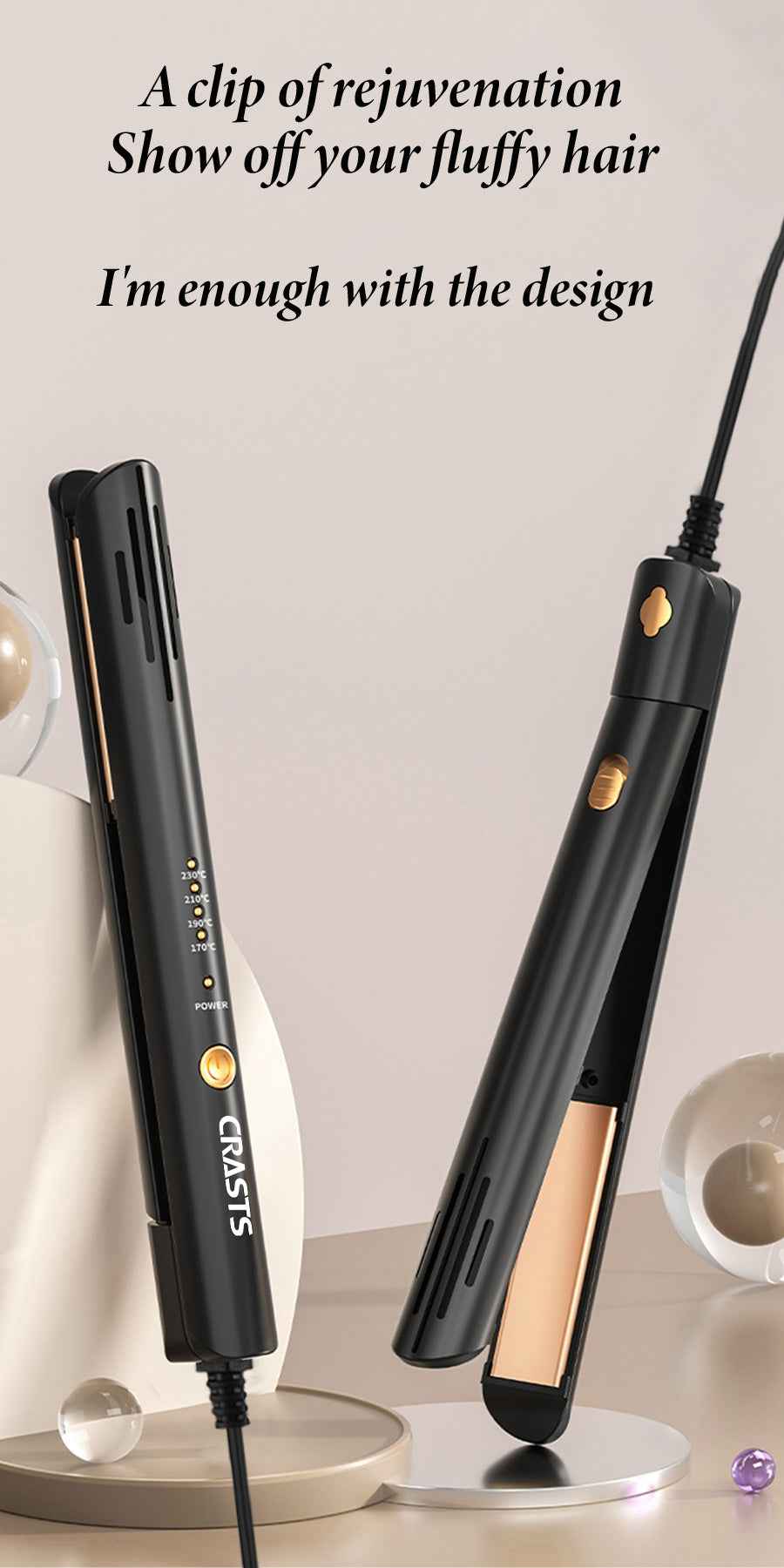 2-in-1 Hair Straightener & Curling Iron