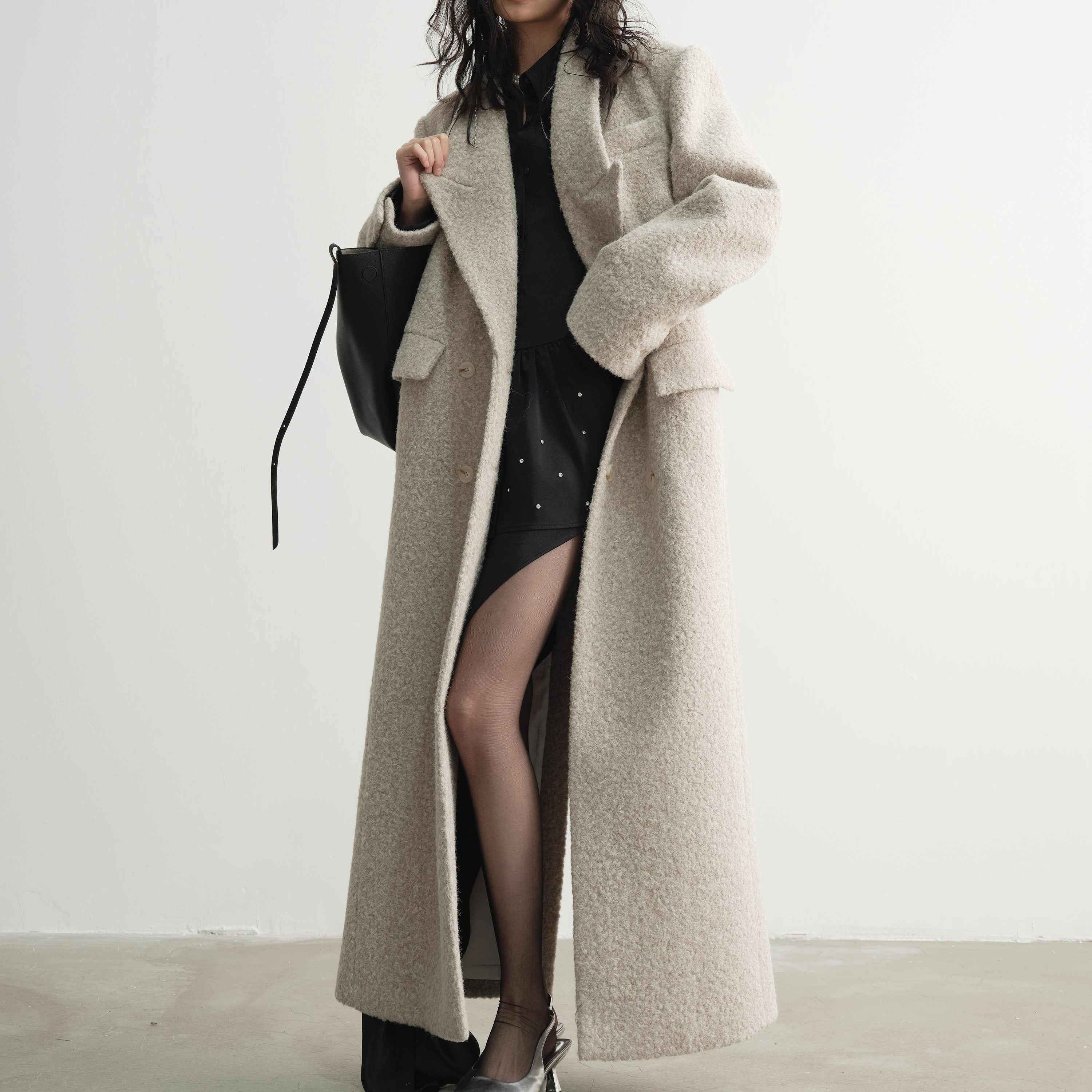 Women's Maxi Longline Coat with Lining