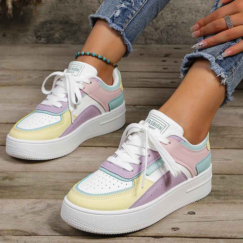 Women's Breathable Casual Sneakers — Non-Slip, Round Toe