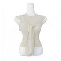 Women's Knit Vest & Shawl Two-Piece Set – Sleeveless Pullover Top