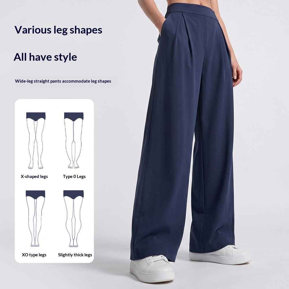 Loose-fitting Wide-leg Straight-leg Outdoor Sports Pants For Training Running And Fitness