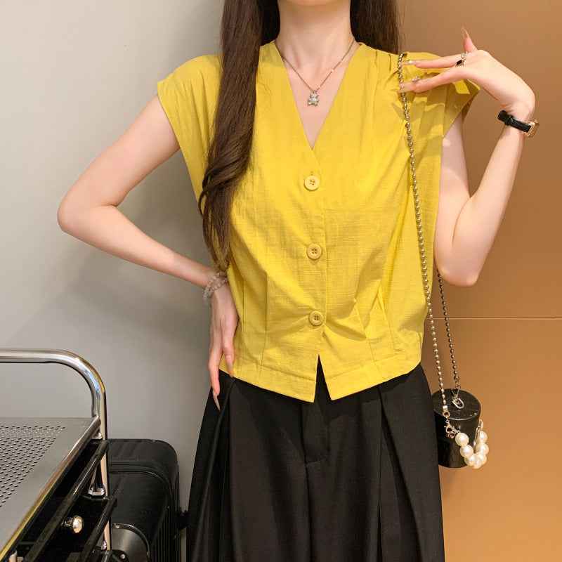 Women's V-Neck Sleeveless Vest Top