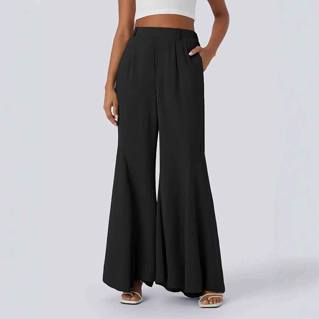 Stylish And Elegant Solid-color Versatile Flared Pants For Women
