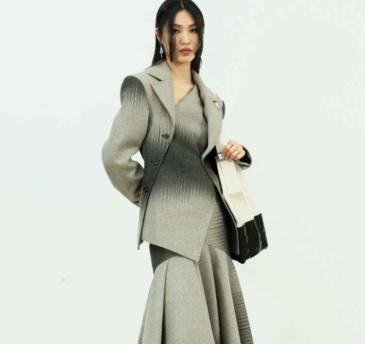 Women's Wool-Blend Street Style Suit Set