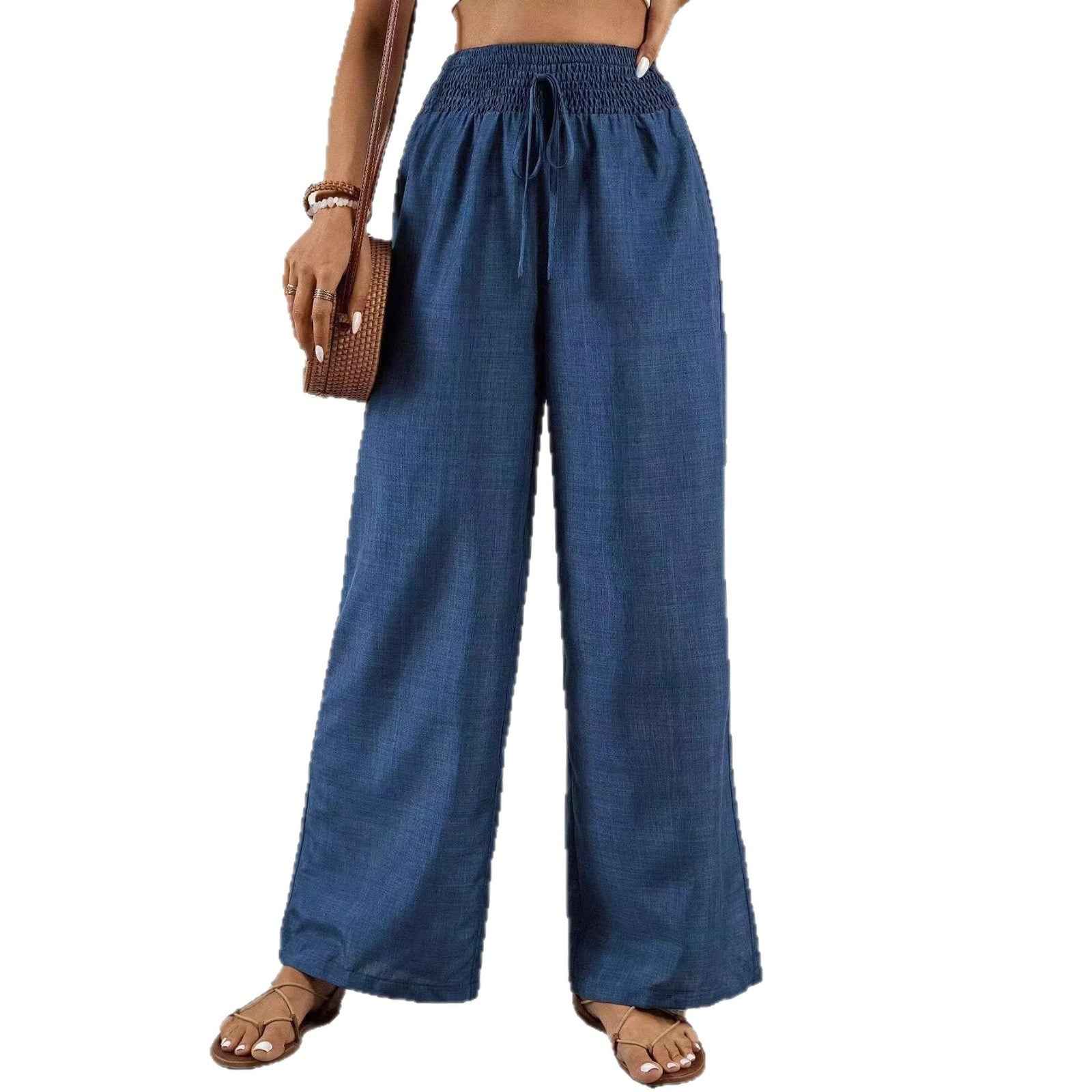 High-Waist Straight-Leg Trousers — 7 Colours, S–XXL