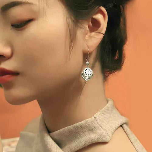 999 Pure Silver Bold Minimalist Dangle Earrings
