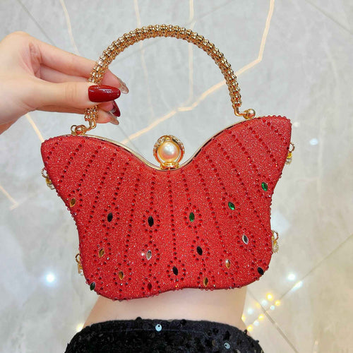 Exquisite Butterfly-shaped Handbag Crossbody And Shoulder Bag