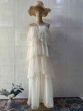 Halterneck Ruffled-Hem Maxi Dress — Sleeveless, Slim Fit Evening Gown