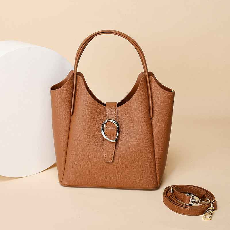 Full-Grain Leather Crossbody Bag — Soft Shoulder Bag