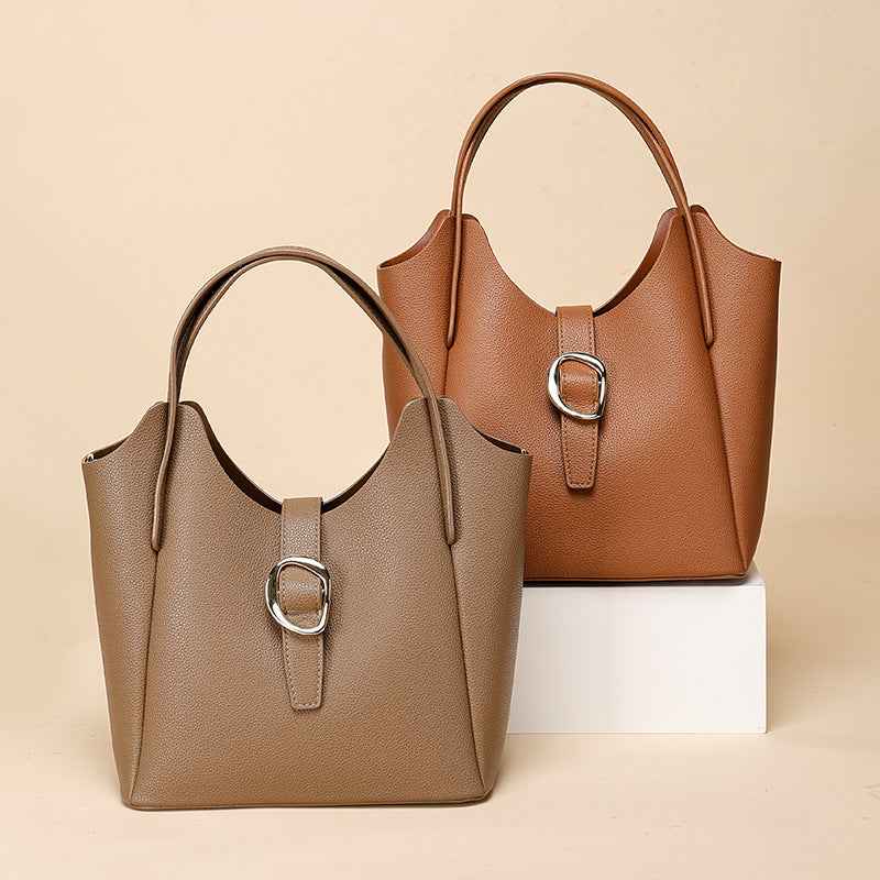 Full-Grain Leather Crossbody Bag — Soft Shoulder Bag