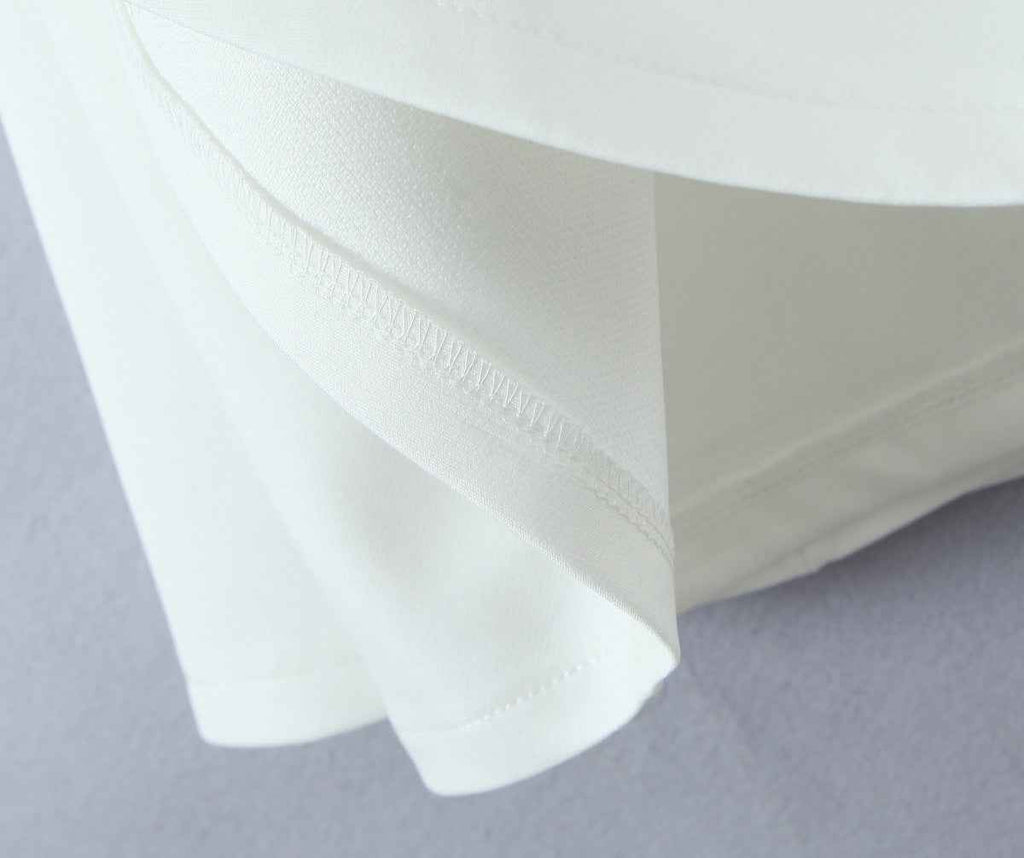 White Backless Halter-neck Mini Dress with Flared Hem