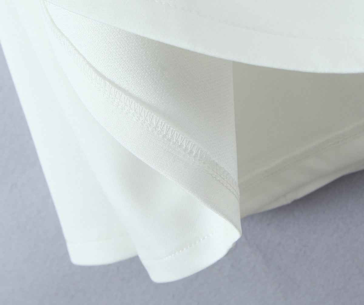 White Backless Halter-neck Mini Dress with Flared Hem