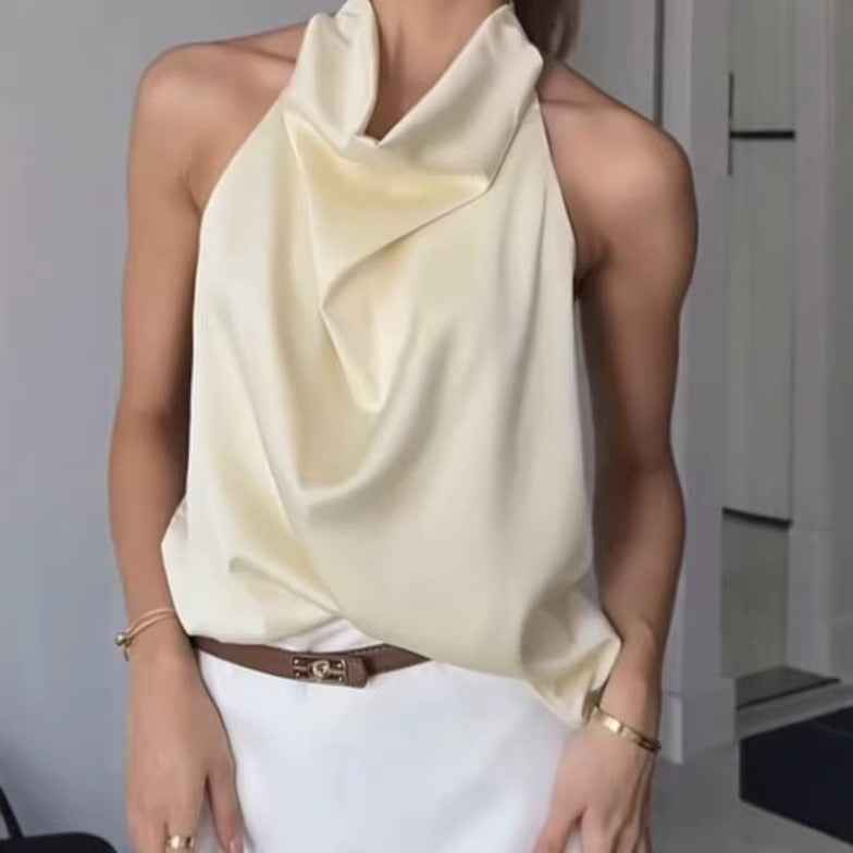 Women's Halter Neck Backless Top – Slim Fit, 11 Colours | S–L