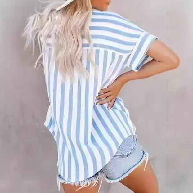 Womens Casual Short-sleeve Shirt