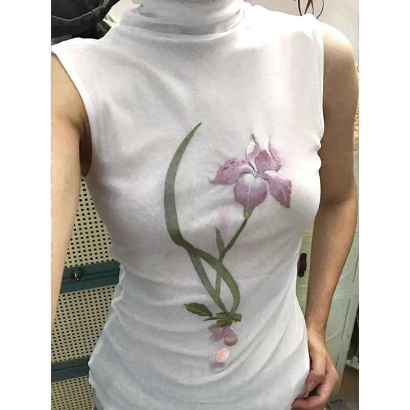 Niche-design Three-dimensional Embroidered-collar Top