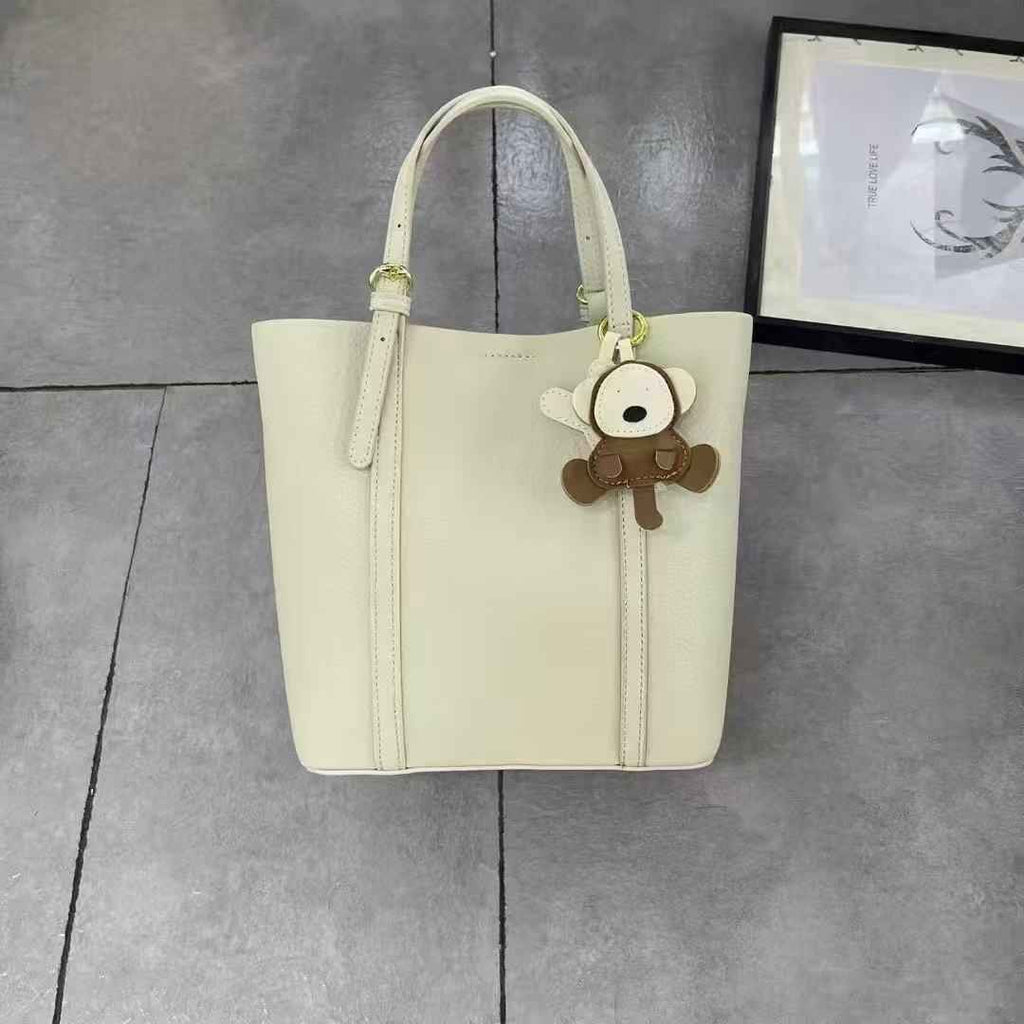 Retro Large-Capacity Commuter Tote — Soft PU Bag