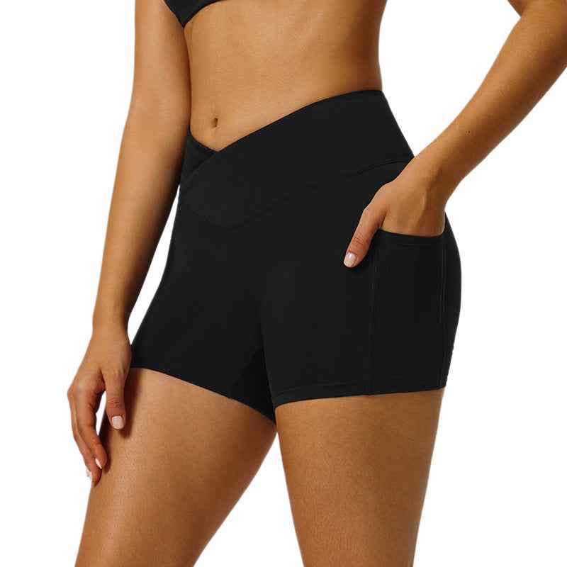 Peach-butt Yoga Shorts High-waisted Butt-lifting For Fitness