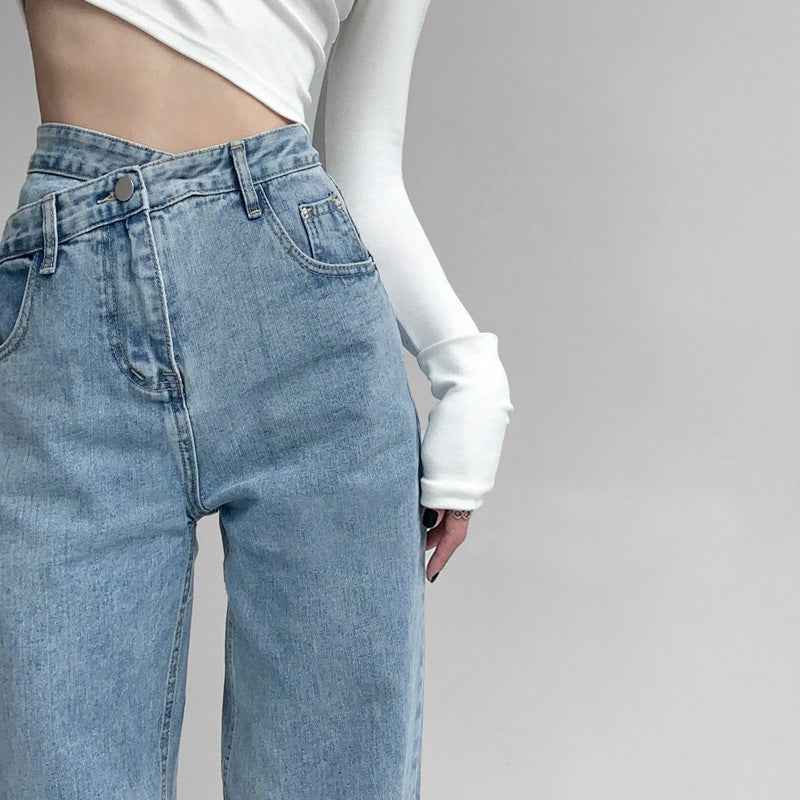 High-Waist Straight-Leg Cotton Jeans — 4 Washes, S–2XL