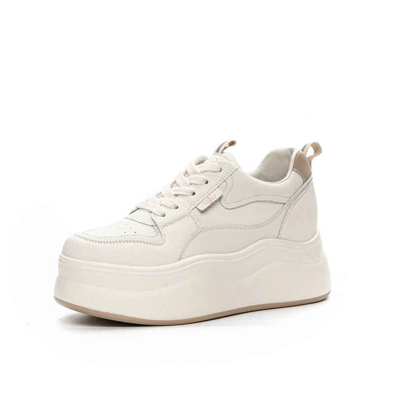 Platform Wedge Sneakers – Hidden Heel Lace-Up