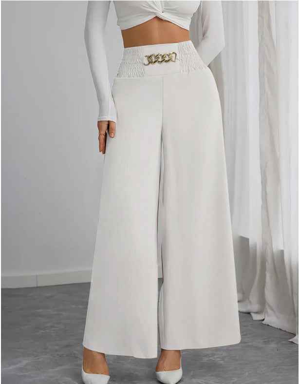 Women's High-Waist Wide-Leg Trousers – 3D Pattern, 5 Colours, S–XXL