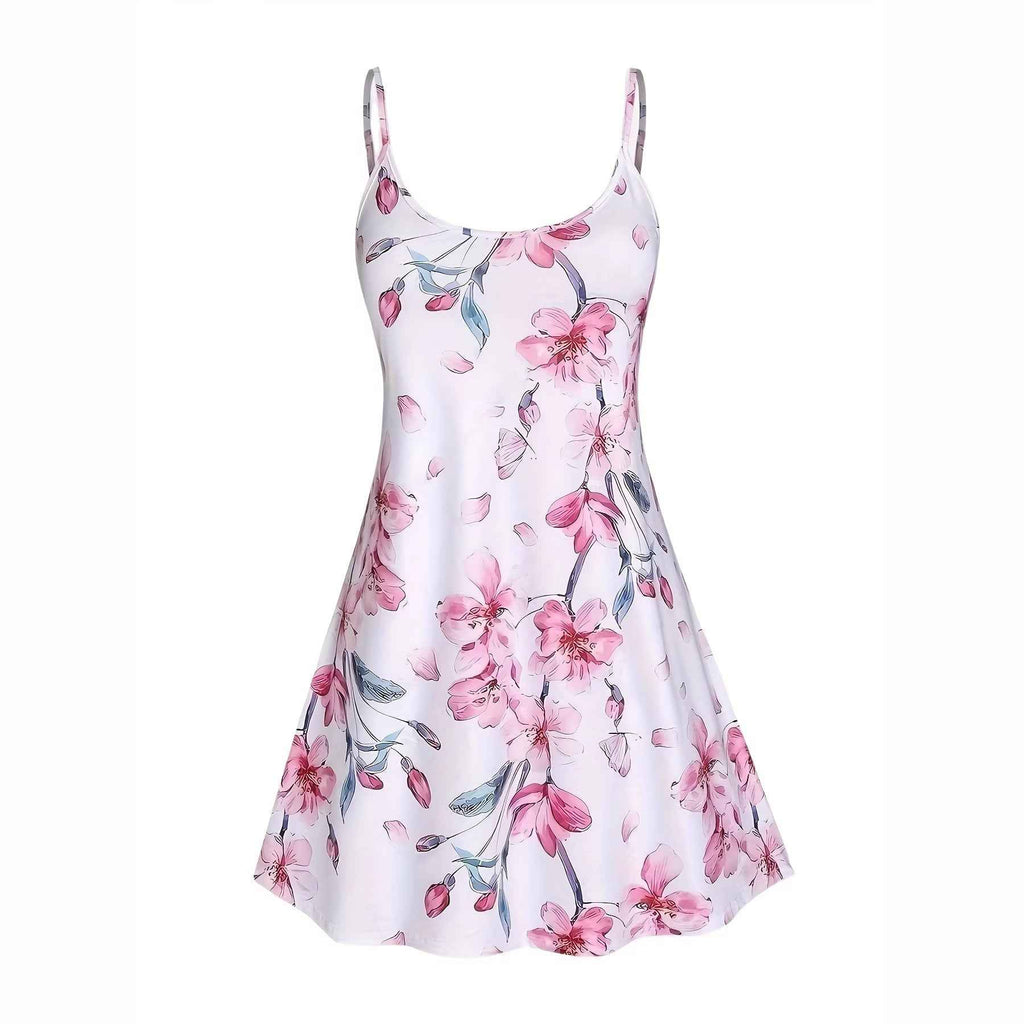 Floral Print Midi Dress & Coat Two-Piece Set – Elegant Knit