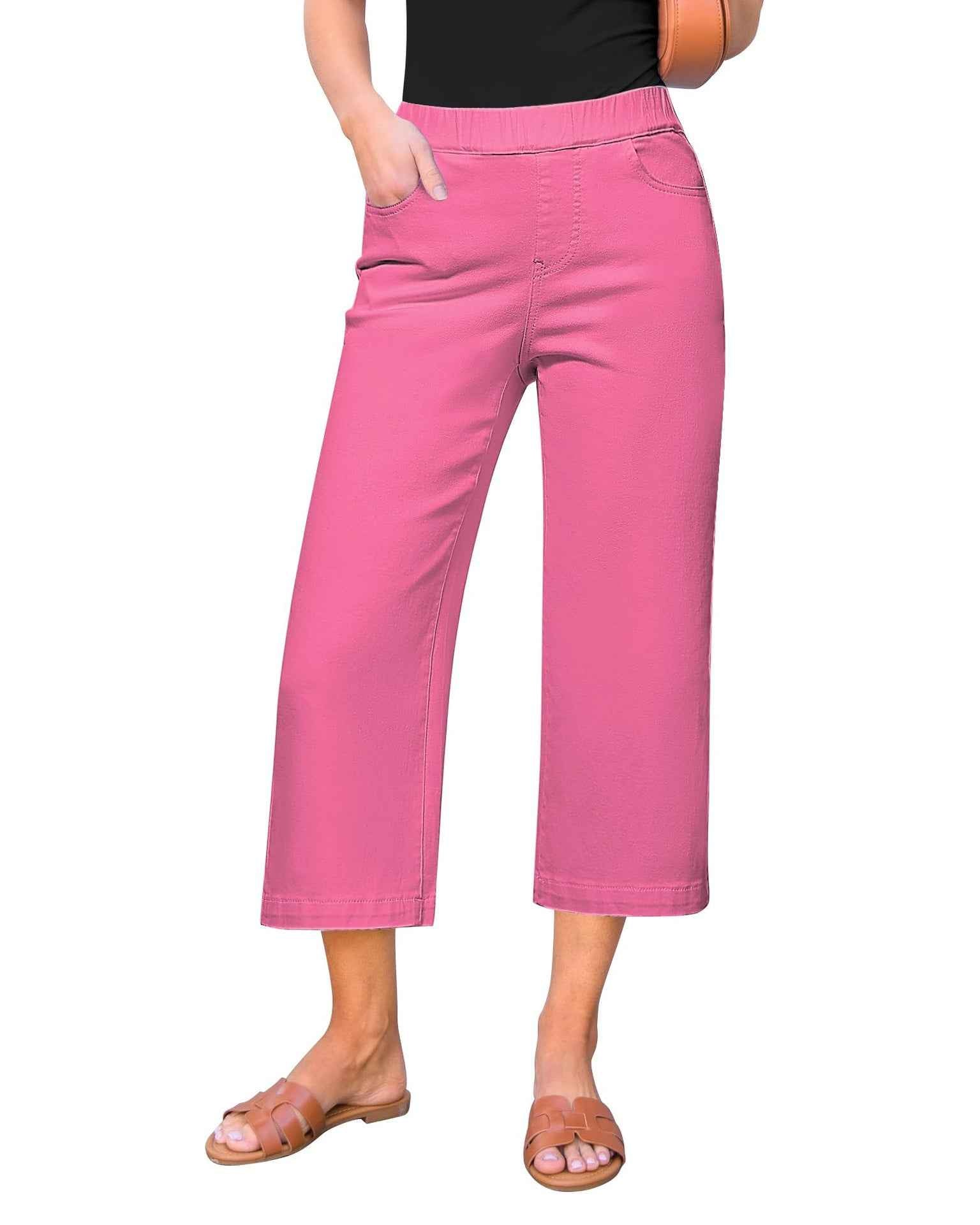Women's High-Waist Straight-Leg Patchwork Cotton Denim Jeans