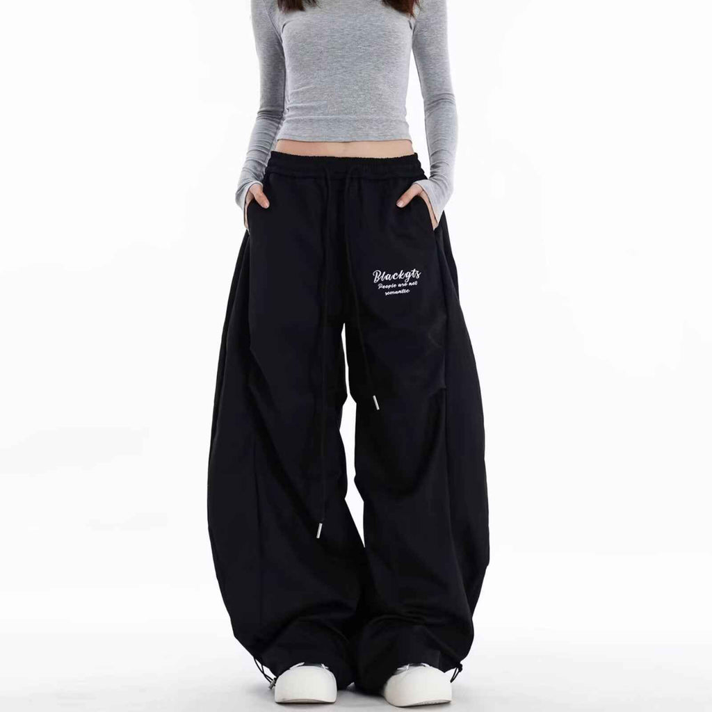 Relaxed-Fit Straight-Leg Pants – Lightweight Polyester, Full Length