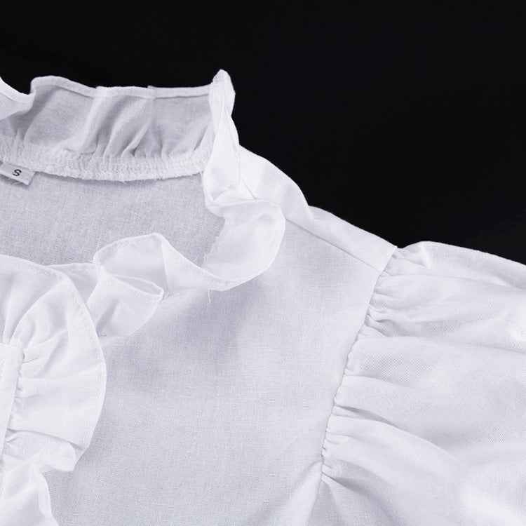 White Ruffled Linen-Blend Two-Piece Co-ord Set