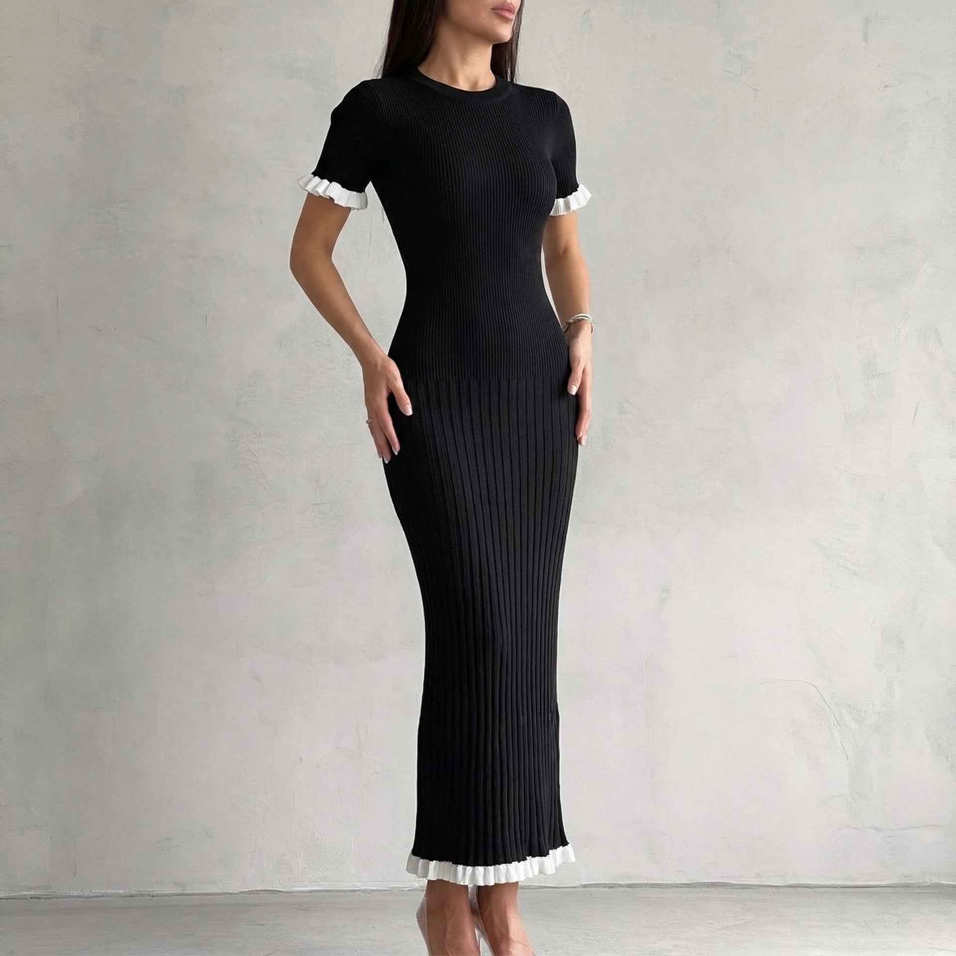 European And American Womens Tight-fitting Sweater Dress