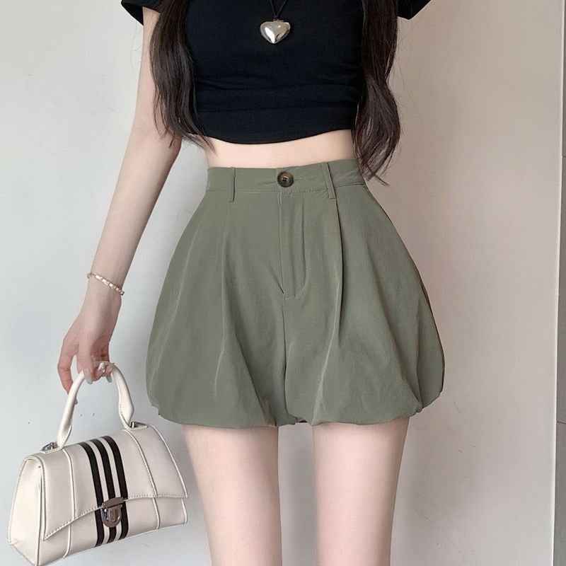 Wide-Leg Cropped Trousers – High-Waist Casual Pants for Women