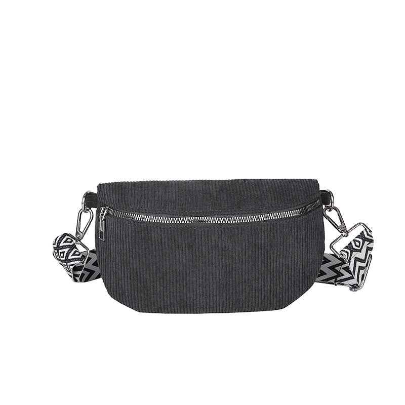Corduroy Crossbody Bag — 4 Colours