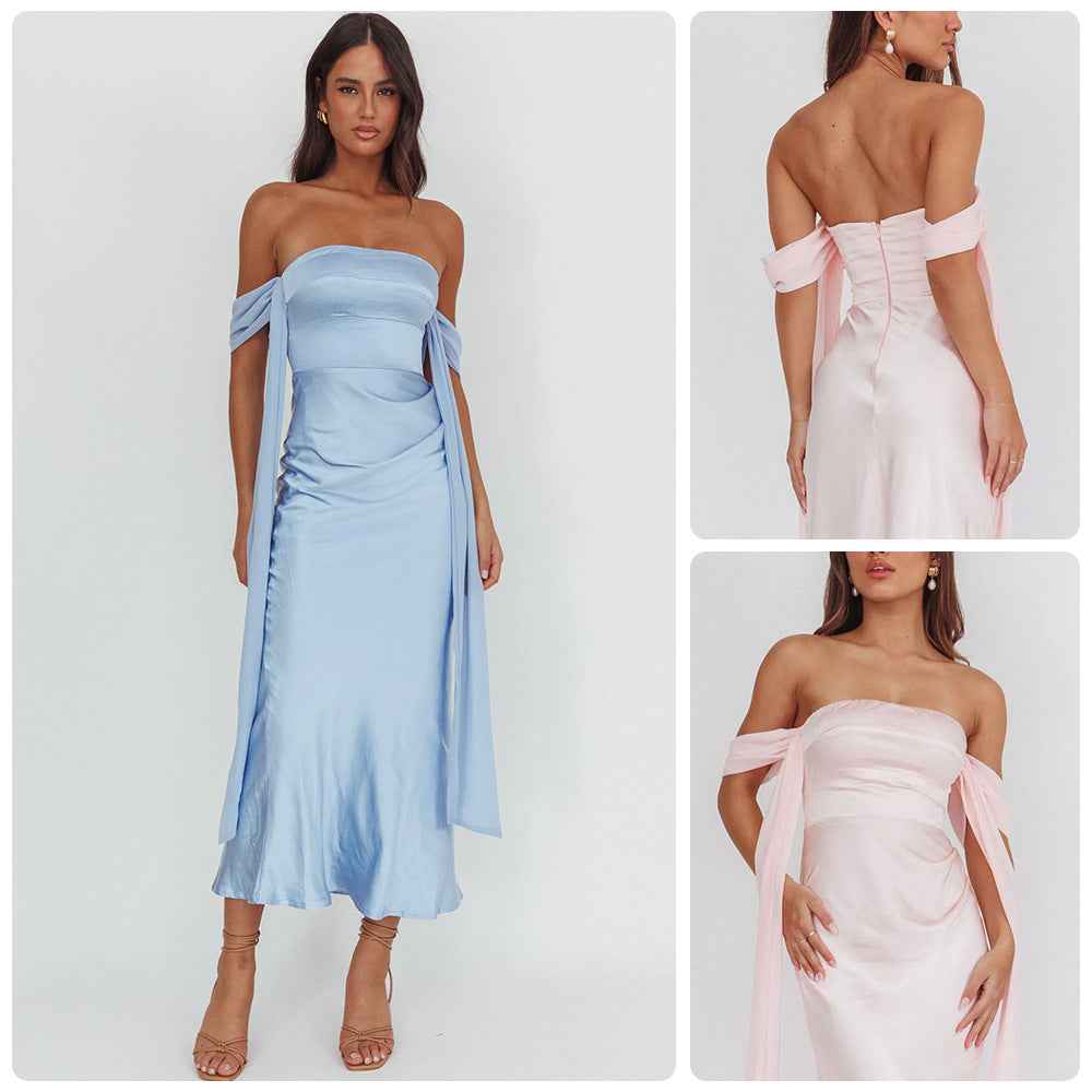 Strapless Fairy Maxi Dress – High Waist Patchwork