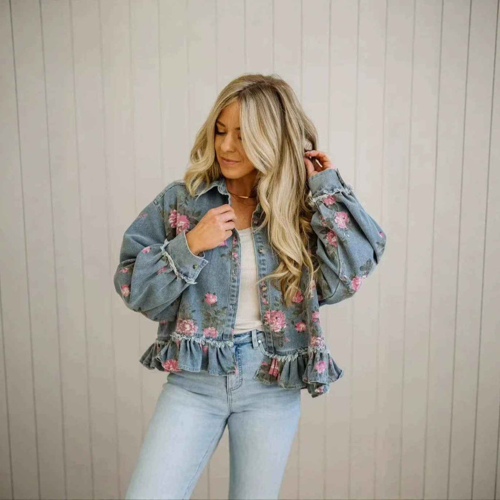 Elegant Loose-Fit Denim Long-Sleeve Shirt — Blue, S–3XL