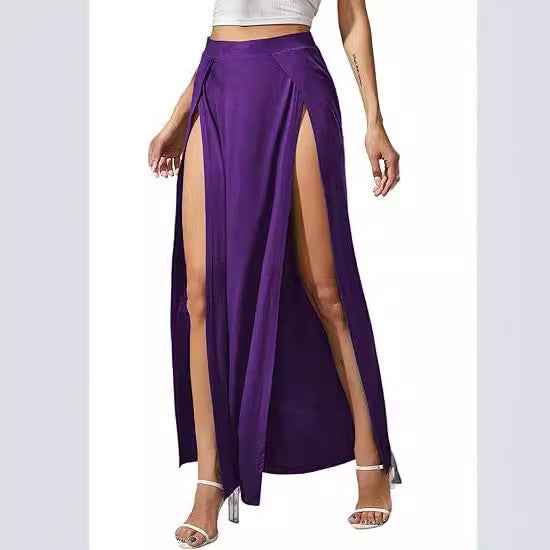 Irregular Skirt Modal Solid-color Evening Gown Long Dress